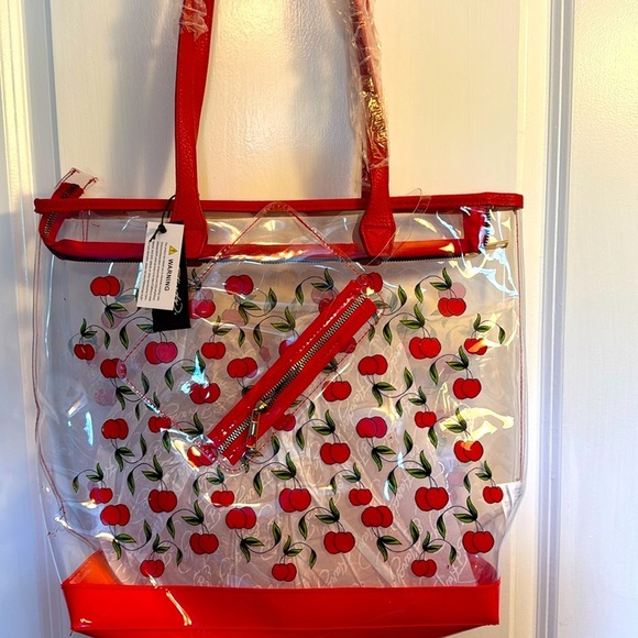 Ed Hardy Handbags - Ed Hardy Cherry Print Clear Tote Bag